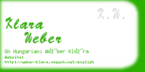 klara weber business card